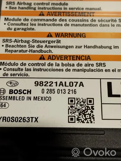 Subaru Outback (BS) Centralina/modulo airbag 98221AL07A