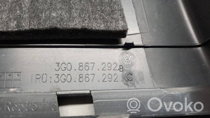 Volkswagen PASSAT B8 (B) Revêtement de pilier (bas) 3G0867292B