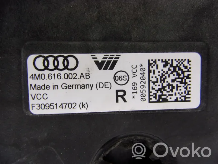 Audi Q8 Sacca a pressione sospensione/ammortizzatore posteriore 4M0616002AB