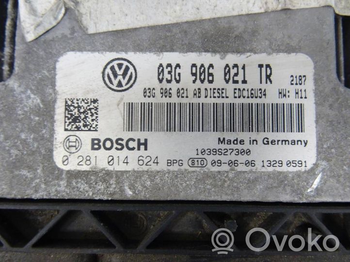Volkswagen Golf V Moottorin ohjainlaite/moduuli 0281014624