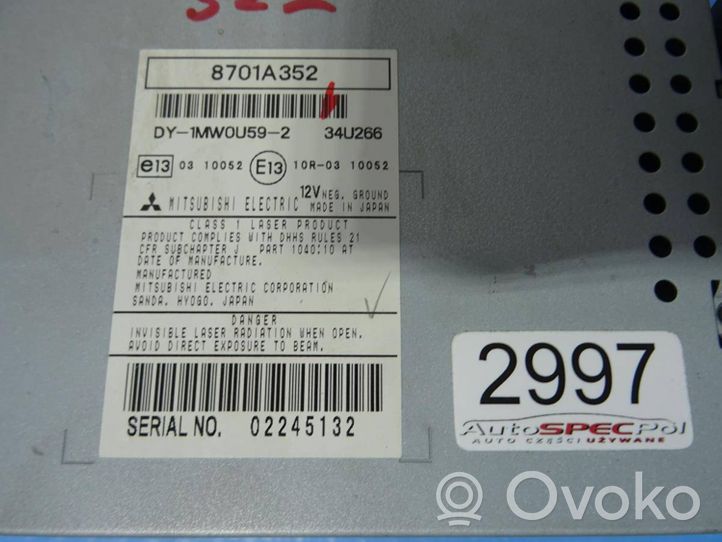 Mitsubishi ASX Unità principale autoradio/CD/DVD/GPS 8701A352