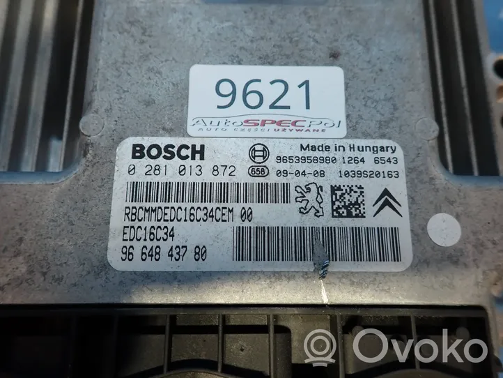 Citroen Berlingo Calculateur moteur ECU 9664843780