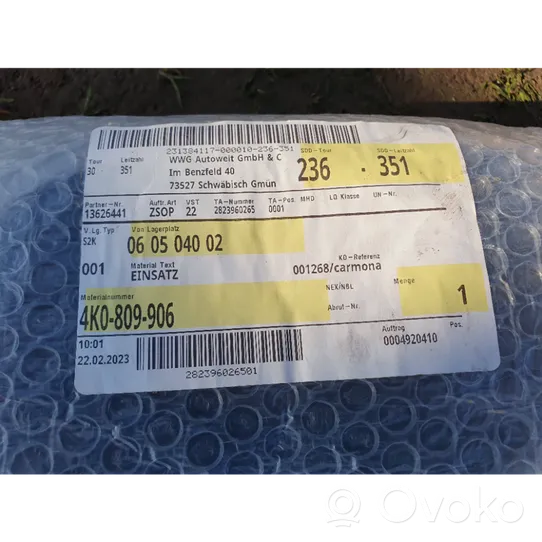 Audi A6 S6 C8 4K Degalų bako dangtelis 4K0809906