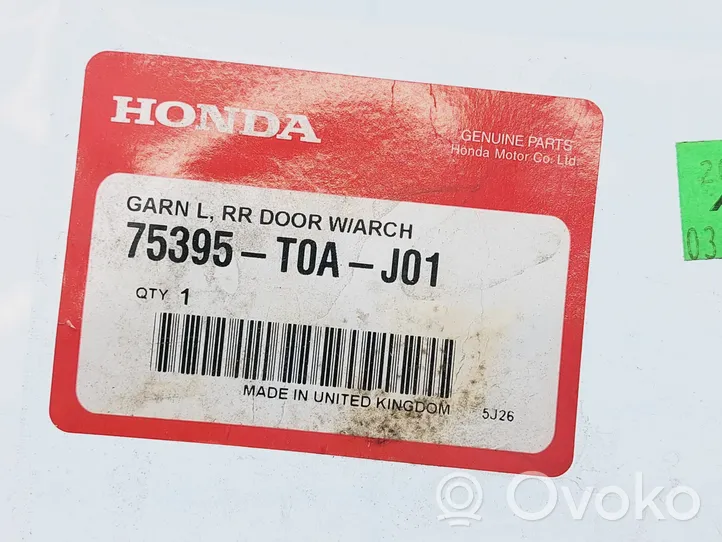 Honda CR-V Bande de garniture d’arche arrière 75395T0AJ01