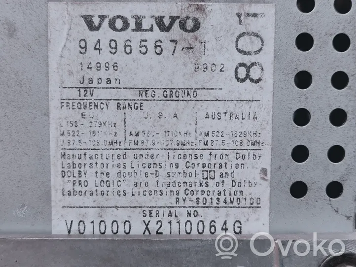 Volvo S80 Radio/CD/DVD/GPS head unit 9496781
