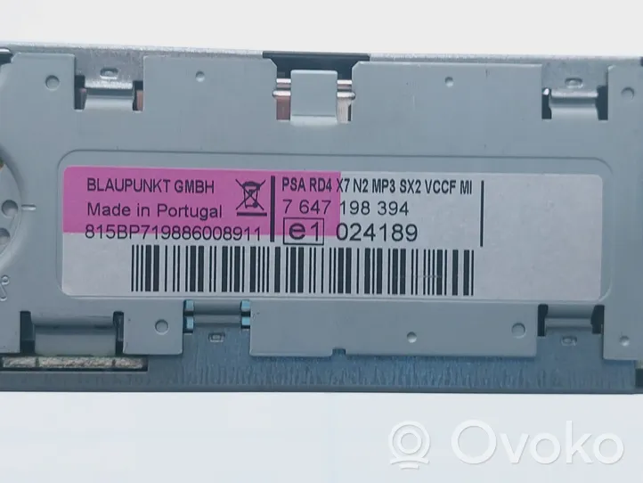 Citroen C5 Radio / CD/DVD atskaņotājs / navigācija 9663080277