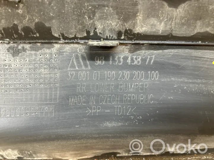 Citroen C3 Moulure inférieure de pare-chocs arrière 9813343877