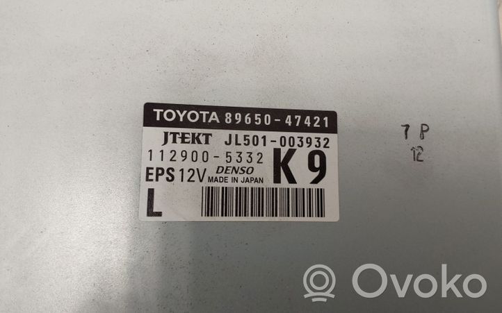 Toyota Prius+ (ZVW40) Ohjaustehostimen ohjainlaite/moduuli 8965047421