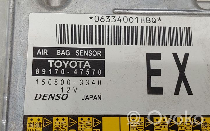 Toyota Prius+ (ZVW40) Gaisa spilvenu vadības bloks 8917047570