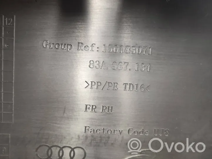 Audi Q3 F3 Etuoven verhoilu 83A867134