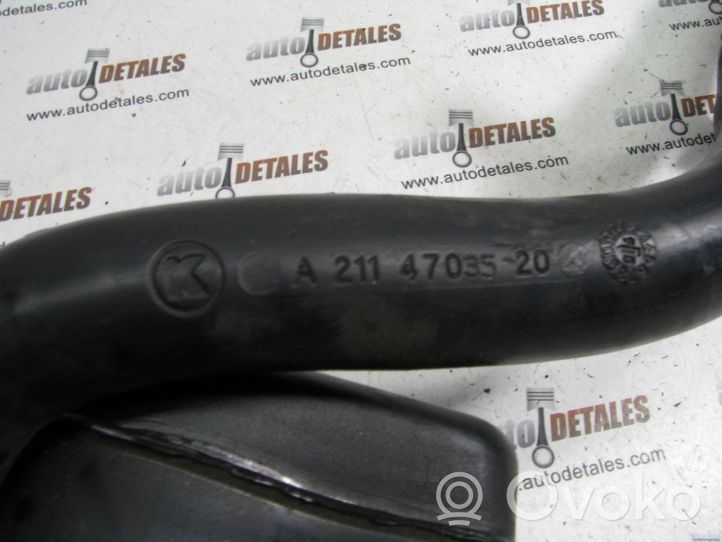 Mercedes-Benz E W211 Tubo e bocchettone per riempimento serbatoio del carburante A2114703520