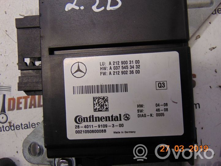 Mercedes-Benz E W212 Capteur radar de distance A2129003100