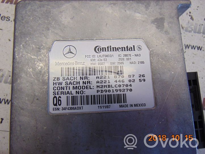 Mercedes-Benz GL X164 Tālruņa vadības bloks A2218708726