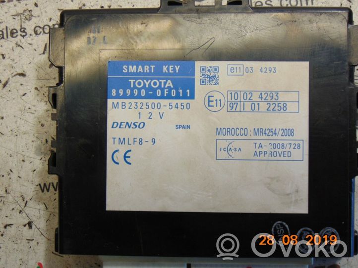 Toyota Verso Oven ohjainlaite/moduuli 899900F011