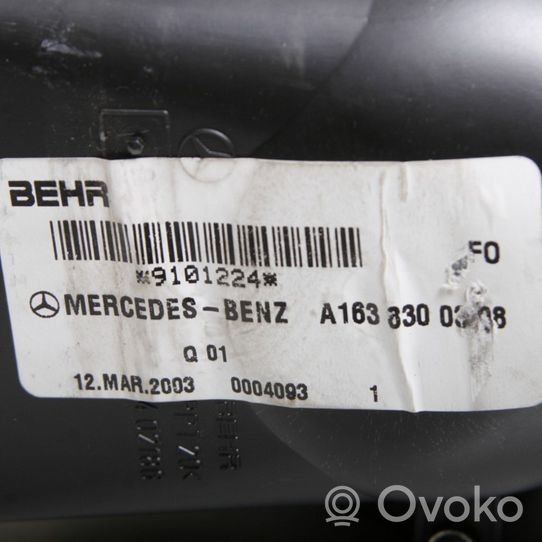 Mercedes-Benz ML W163 Sisälämmityksen ilmastoinnin korin kotelo 2208209210