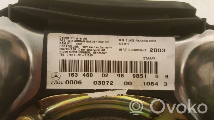 Mercedes-Benz ML W163 Airbag del volante 1634600298