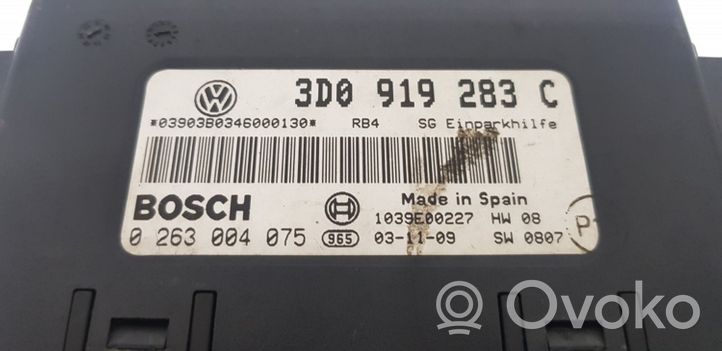 Volkswagen PASSAT CC Moduł / Sterownik komfortu 3D0919283C