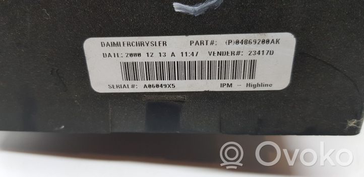 Chrysler Voyager Ramka / Moduł bezpieczników P04869200AK