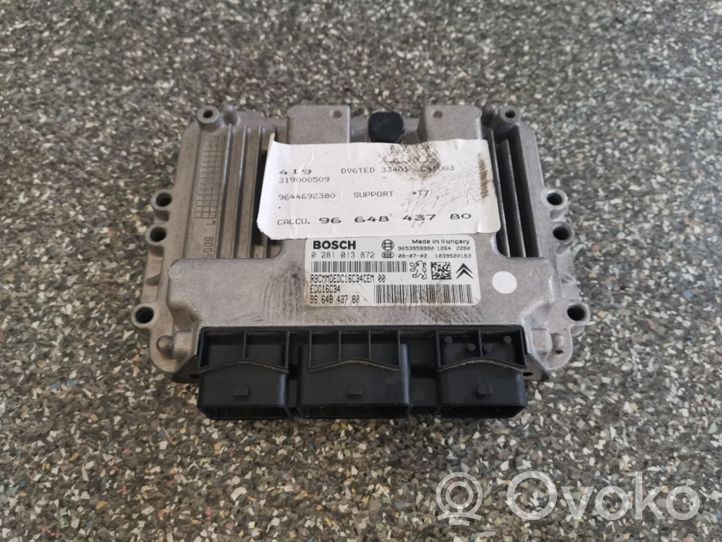 Peugeot 308 Calculateur moteur ECU 0281013872