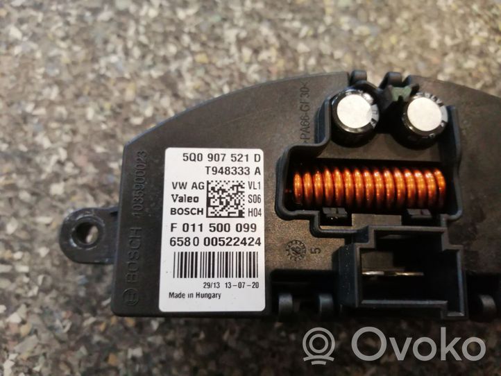 Audi A3 S3 A3 Sportback 8P Résistance moteur de ventilateur de chauffage 5Q0907521D