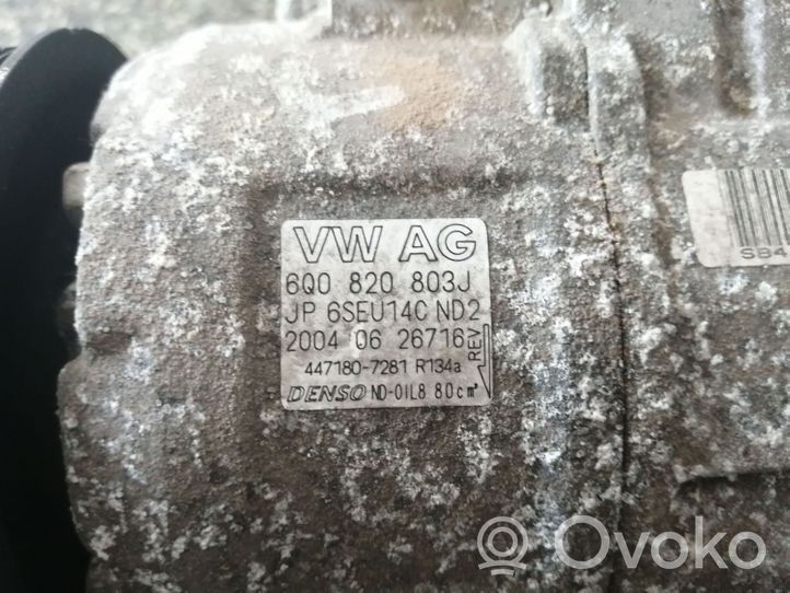 Volkswagen Cross Polo Ilmastointilaitteen kompressorin pumppu (A/C) 6Q0820803J