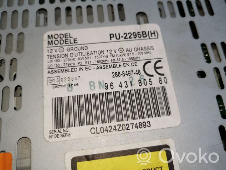 Citroen C5 Radio / CD/DVD atskaņotājs / navigācija 9643180580