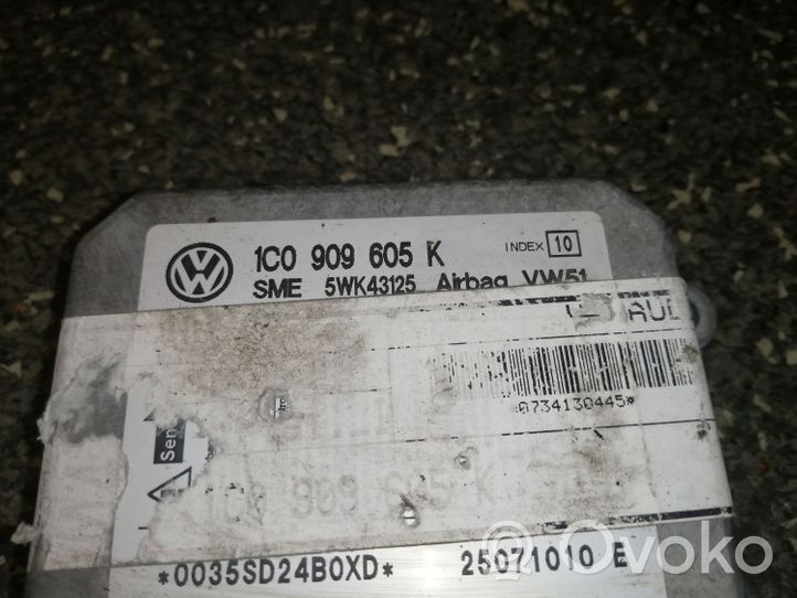 Volkswagen Fox Sterownik / Moduł Airbag 1C0909605K