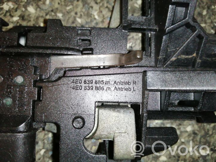 Audi A8 S8 D3 4E Support extérieur, poignée de porte arrière 4E0839886