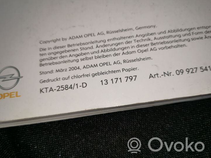 Opel Astra H Vartotojo instrukcija 13171797
