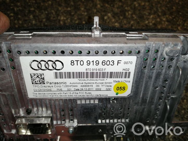 Audi A4 S4 B8 8K Monitori/näyttö/pieni näyttö 8T0919603F