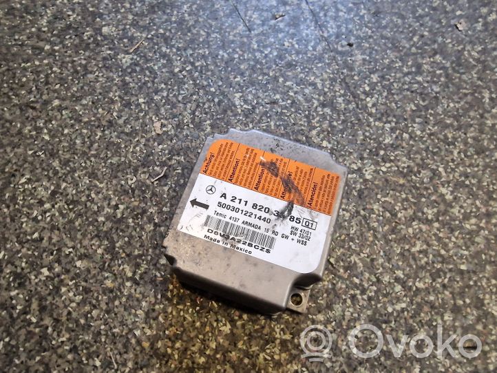 Mercedes-Benz E W211 Module de contrôle airbag 2118203385