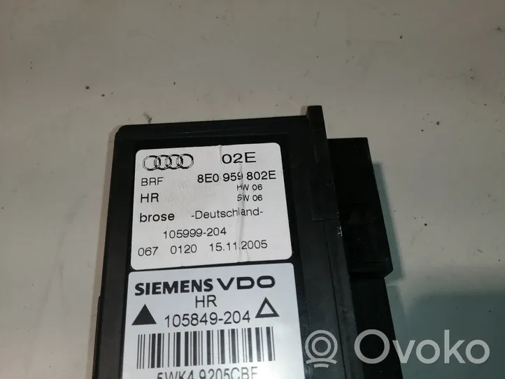 Audi A4 S4 B7 8E 8H Muut ohjainlaitteet/moduulit 8E0959802E