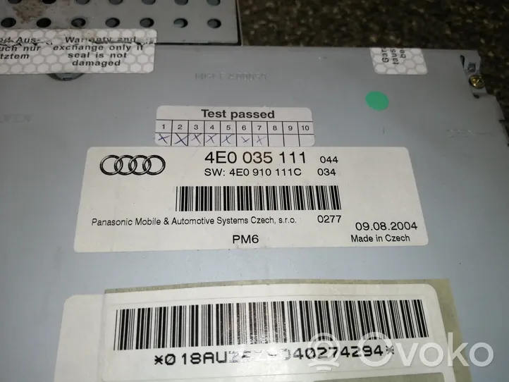 Audi A8 S8 D3 4E Changeur CD / DVD 4E0035111