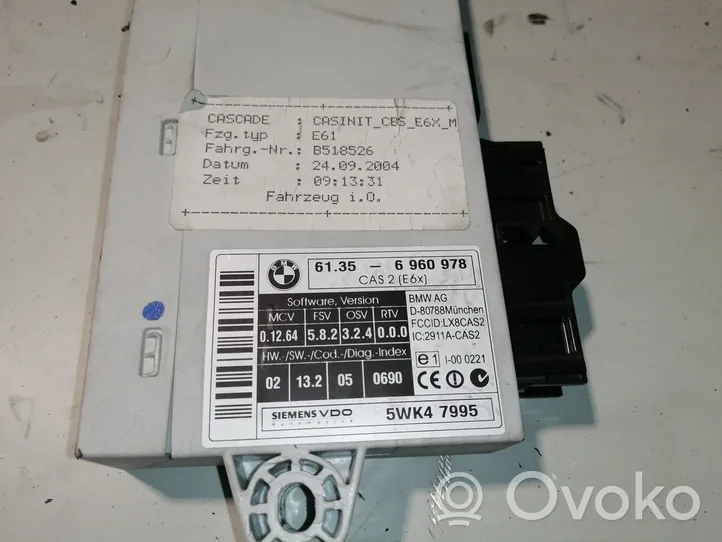 BMW 5 E60 E61 CAS valdymo blokas/ modulis 6960978