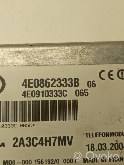 Audi A8 S8 D3 4E Telefono valdymo blokas 4E0910333C