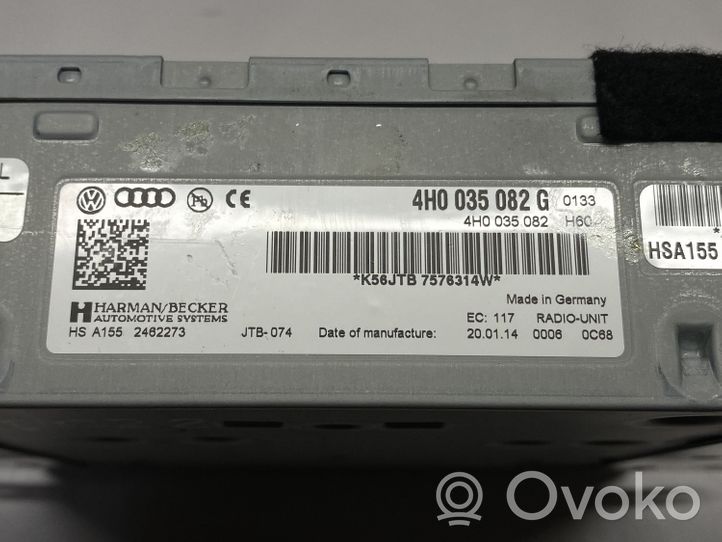Audi A8 S8 D4 4H Unité principale radio / CD / DVD / GPS 4H0035082G