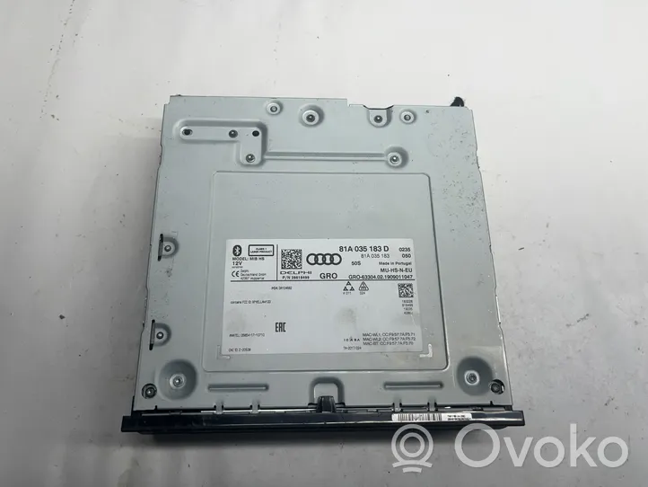 Audi A3 S3 8V CD/DVD-vaihdin 81A035183D