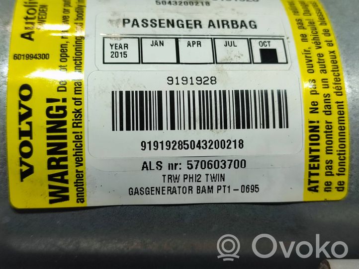 Volvo XC70 Poduszka powietrzna Airbag pasażera 9191928