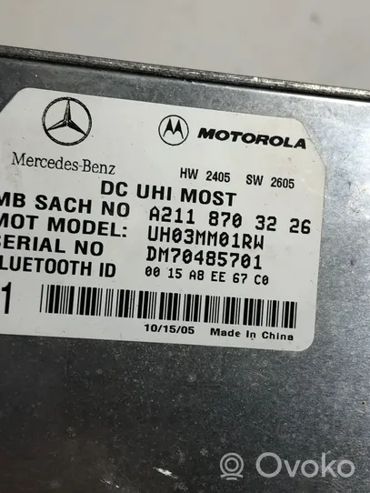 Mercedes-Benz ML W164 Unité de commande, module téléphone A2118703226