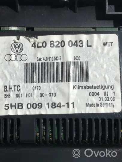 Audi Q7 4L Ilmastoinnin ohjainlaite 4L0820043L
