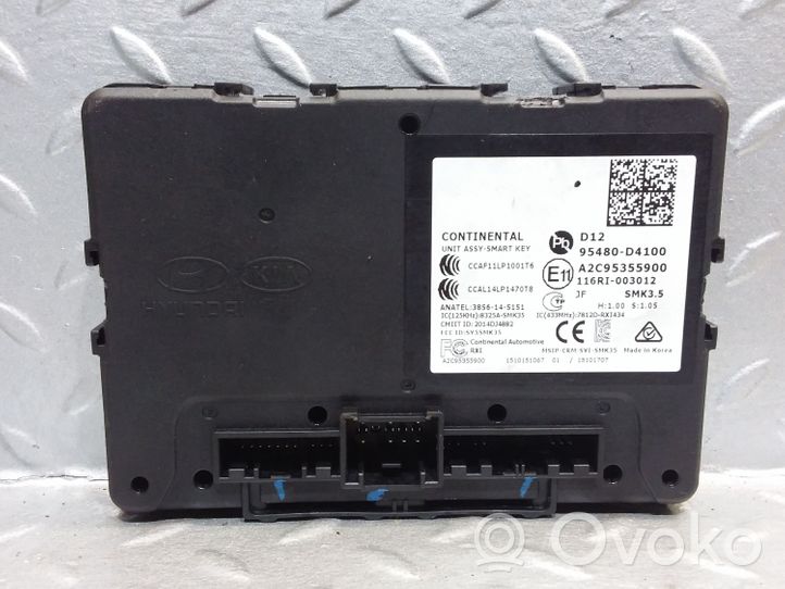 KIA Optima Keyless (KESSY) go control unit/module 95480D4100