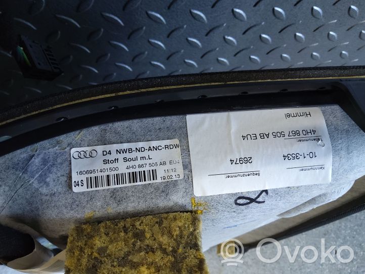 Audi A8 S8 D4 4H Kattoverhoilu 4H0867505AB