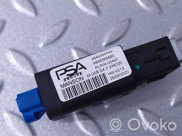 Citroen C4 III e-C4 Enchufe conector USB 98483947VV