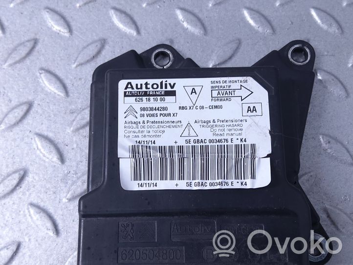 Citroen C5 Turvatyynyn ohjainlaite/moduuli 9803844280