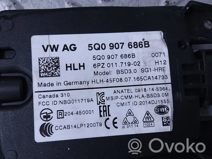 Volkswagen PASSAT B8 USA Modulo di controllo del punto cieco 5Q0907686B