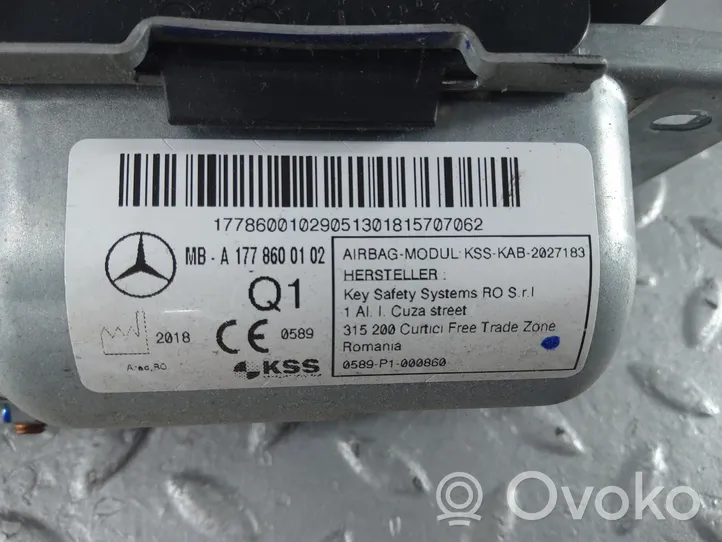 Mercedes-Benz A W177 Poduszka powietrzna Airbag chroniąca kolana A1778600102