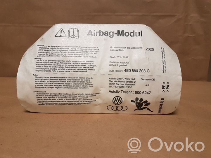 Audi A8 S8 D3 4E Airbag del passeggero 4E0880203C