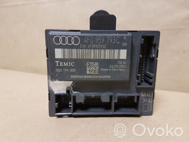 Audi A6 S6 C6 4F Durų elektronikos valdymo blokas 4F0959793C