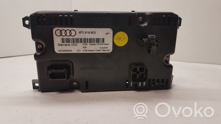 Audi A6 S6 C6 4F Monitori/näyttö/pieni näyttö 4F0919603