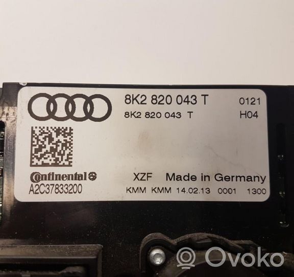 Audi RS4 Ilmastoinnin ohjainlaite 8K2820043T
